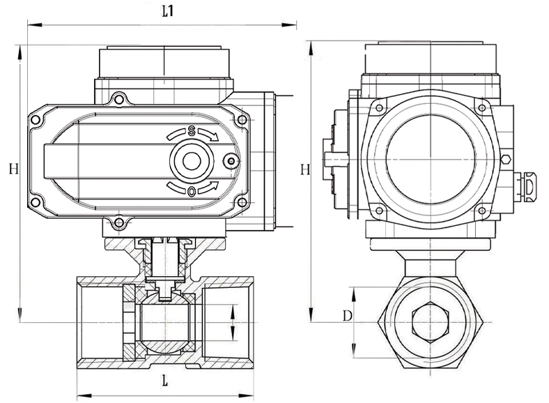 Q911F-16P電動二片式球閥結(jié)構(gòu)圖.jpg Q911F-16P電動二片式球閥結(jié)構(gòu)圖.jpg