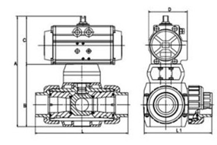 Q615S氣動(dòng)塑料三通球閥(圖2)