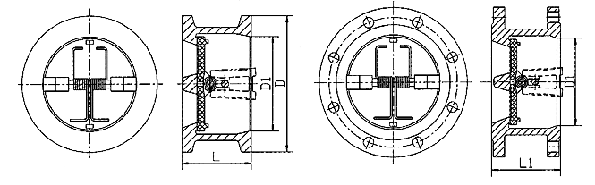 H76W對夾式雙瓣止回閥(圖1) H76W對夾式雙瓣止回閥(圖1)