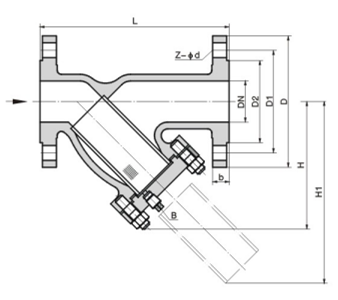襯氟Y型過濾器(圖1) 襯氟Y型過濾器(圖1)